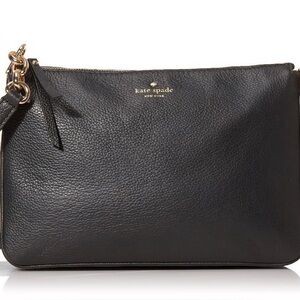 Kate Spade Black Shoulder Bag with Gold Hardware